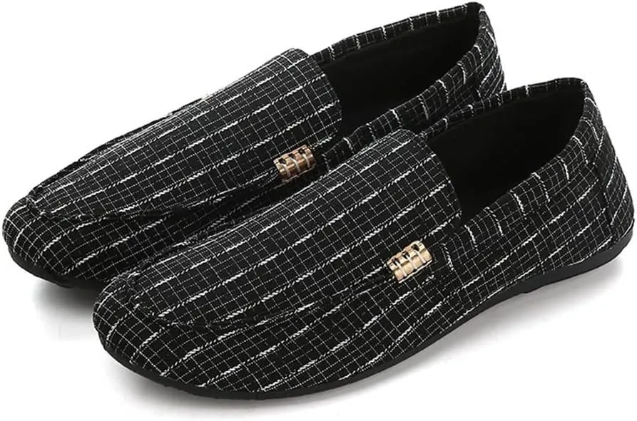 Men's Loafers Venetian Loafers Simple Cloth Comfortable Flat Heel Flexible Walking Slip On