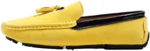 Men's Round Toe Vegan Suede Loafers with Tassel - Slip-Resistant, Flexible Flat Heel Driving Shoes for Prom, Wedding, and Casual Wear