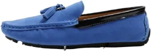 Men's Round Toe Vegan Suede Loafers with Tassel - Slip-Resistant, Flexible Flat Heel Driving Shoes for Prom, Wedding, and Casual Wear