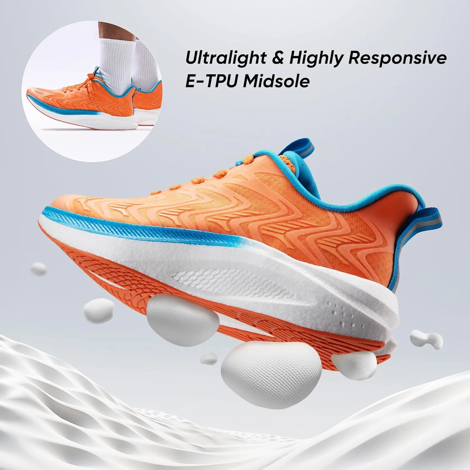 Men's Running Tennis Shoes FlyLife Athletic Gym Workout Cross Training Comfortable Breathable Walking Sneakers
