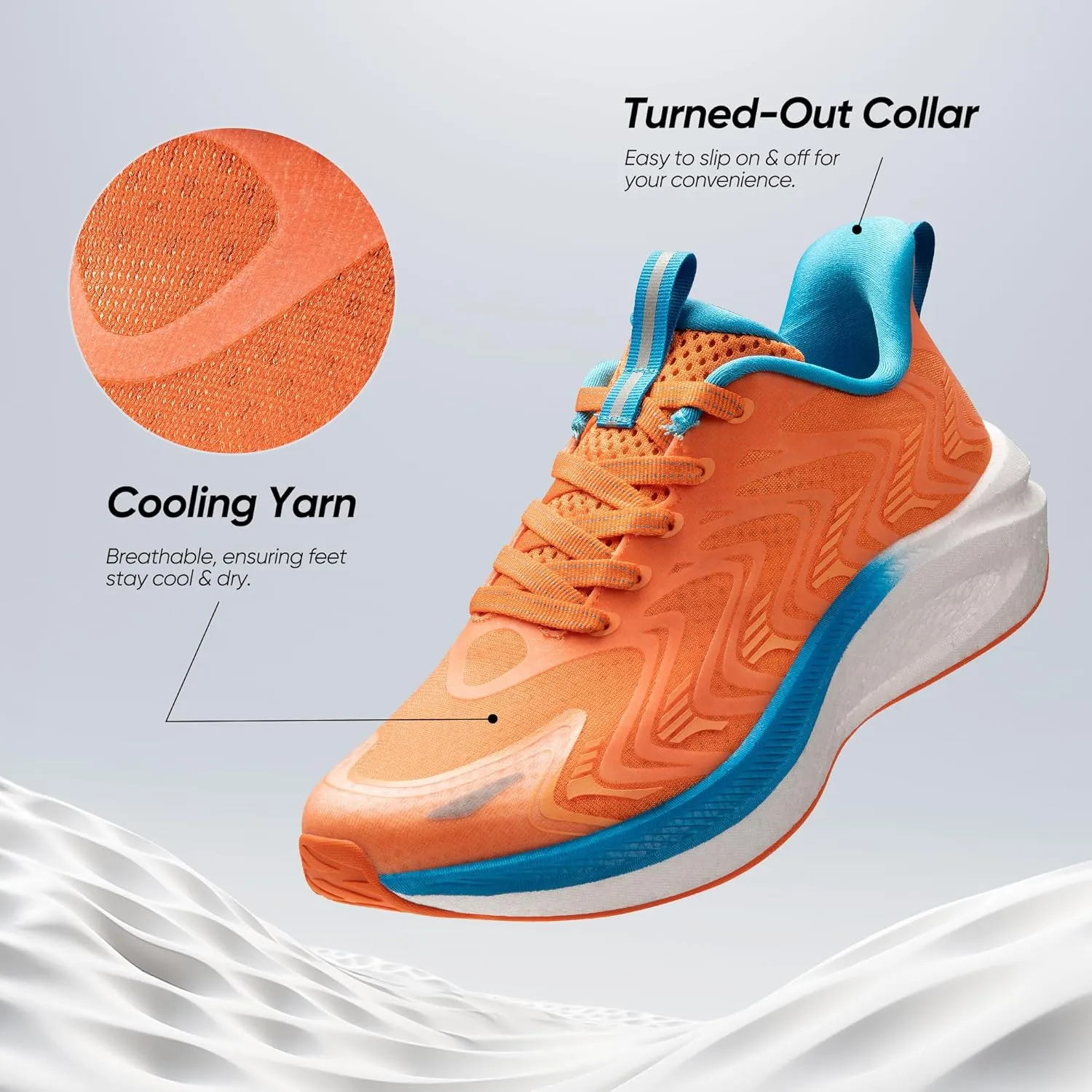 Men's Running Tennis Shoes FlyLife Athletic Gym Workout Cross Training Comfortable Breathable Walking Sneakers