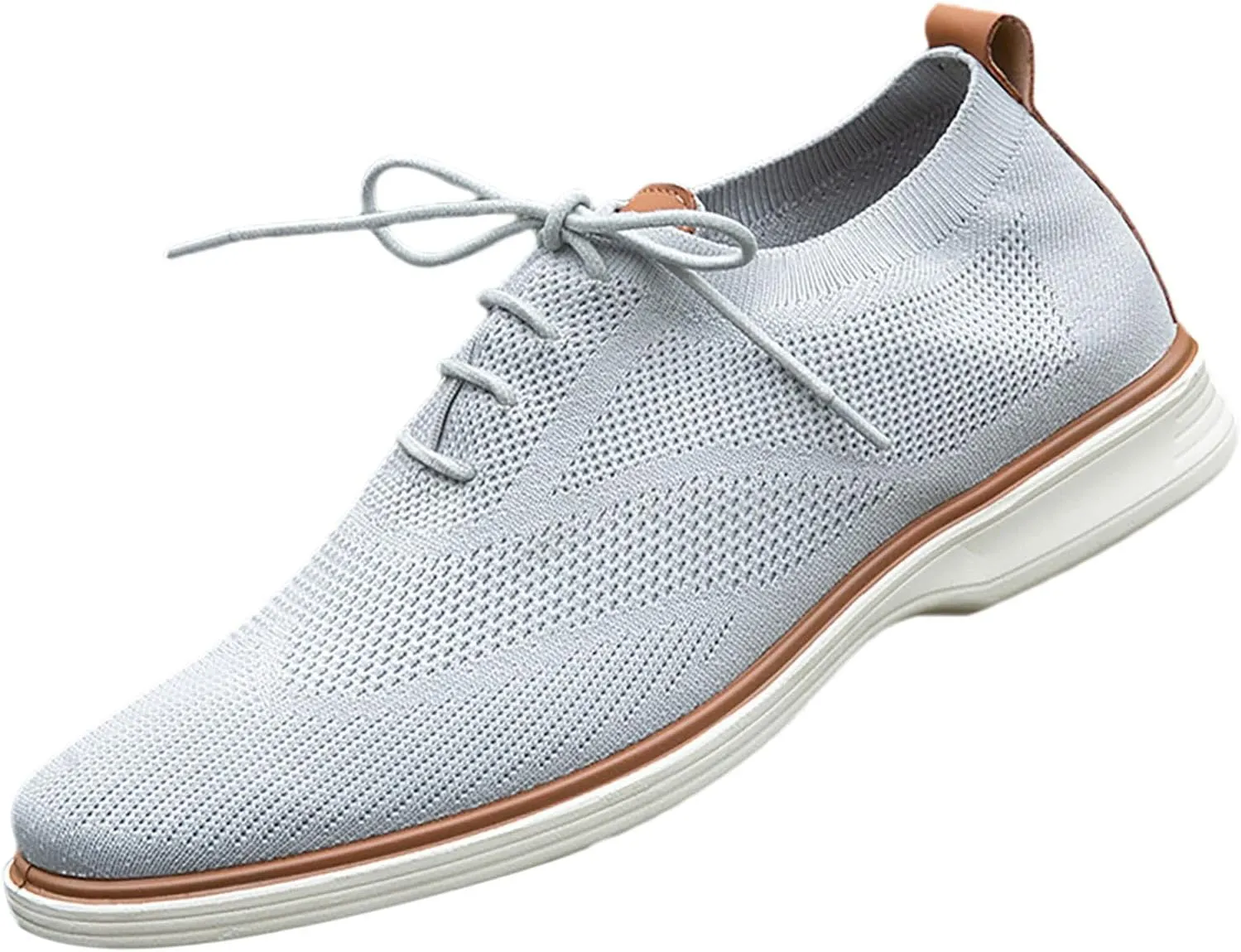 Mens Slip On Leisure Men Four Seasons Mesh Non Slip Flat Round Toe Breathable Lace Up Lazy Leisure Shoes