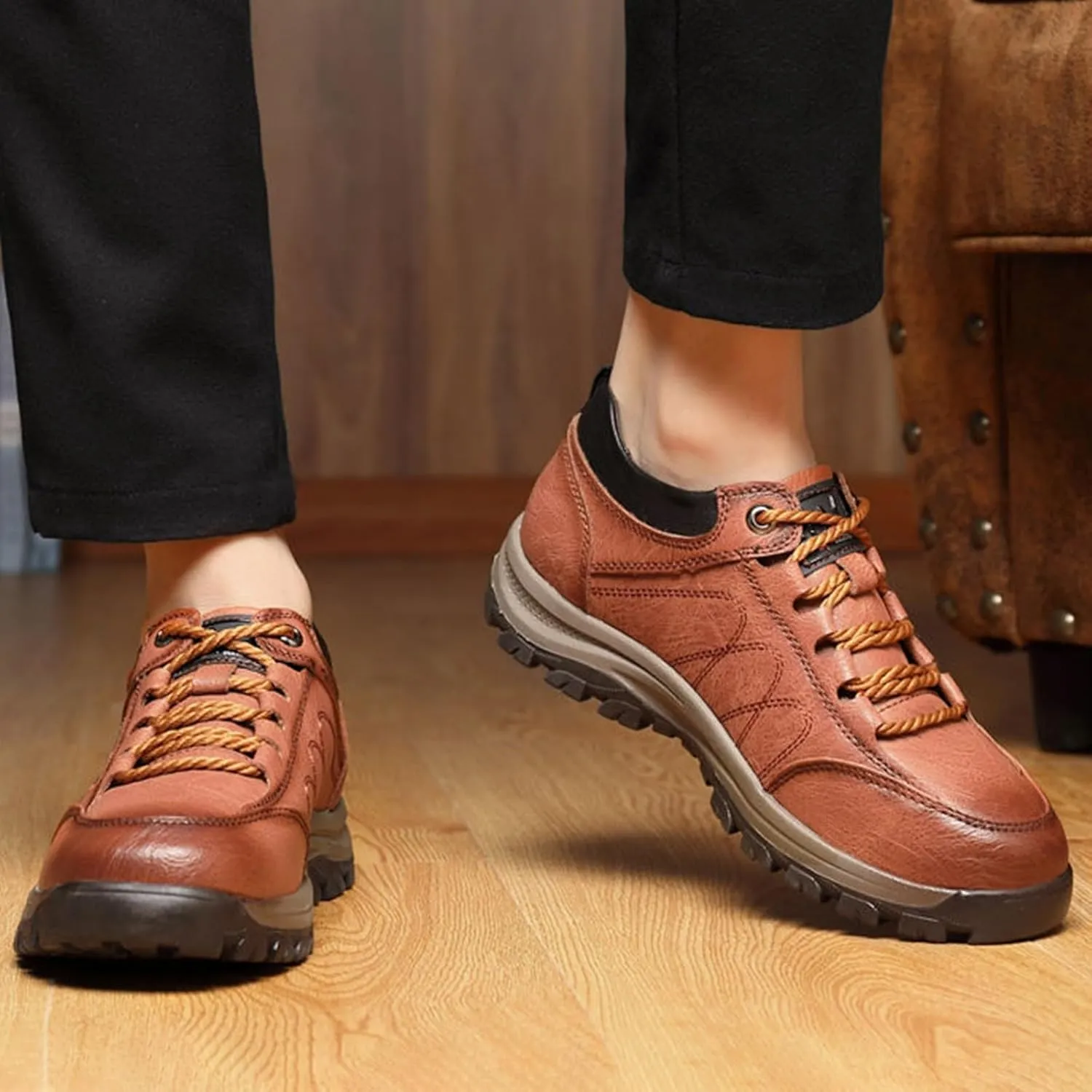 Men's Slip Shoes and Winter Single Cotton Casual Shoes Men's Hiking Sneakers Cotton Thickened and Warm