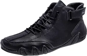 Men's Slip Shoes Couple's New Foreign Trade High Top Boots Men And Women Leisure Short Boots Trend Breathable Leather