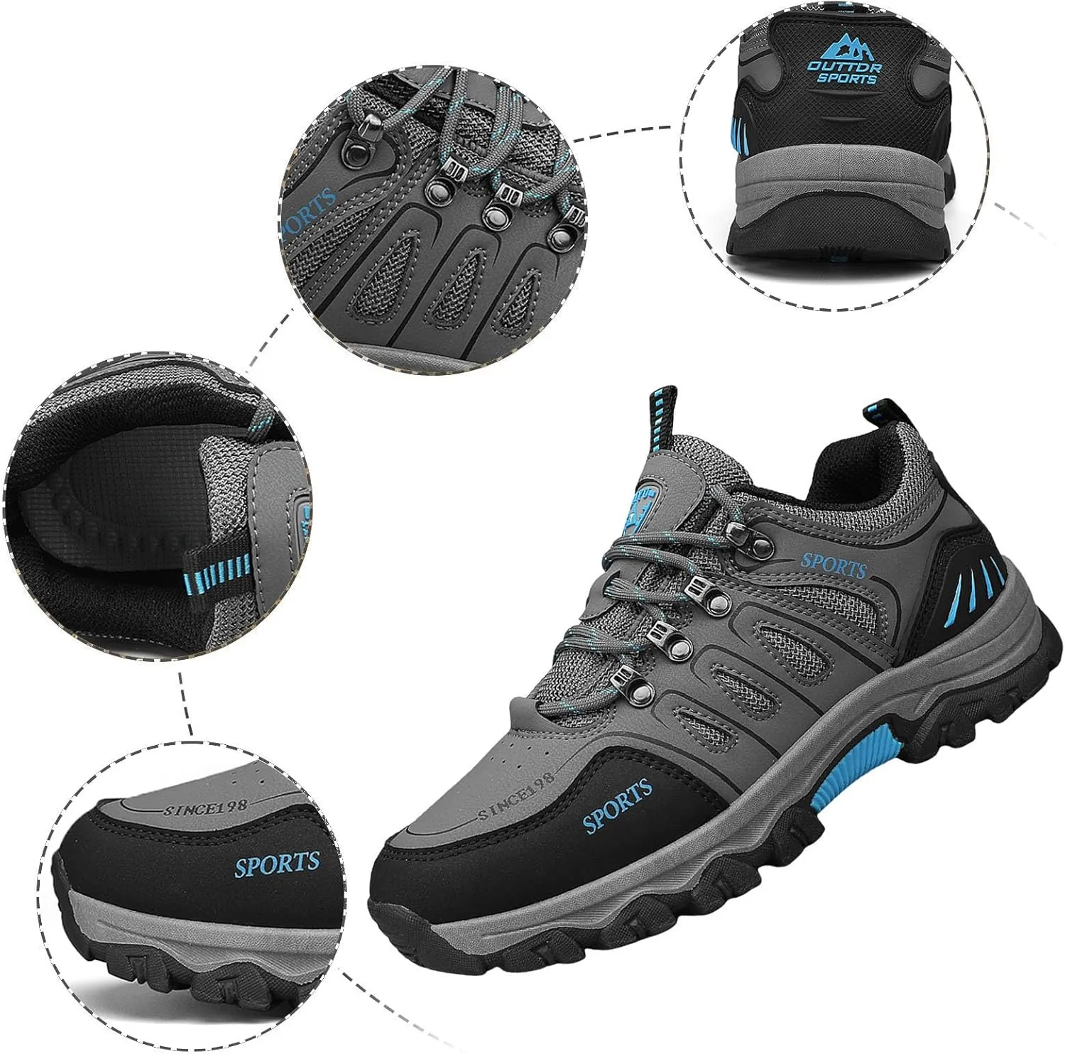 Men's Slip Shoes Men Casual Sports Shoes Fashionable New Pattern Mountaineering Outdoor Sports Thick Bottomed Flat