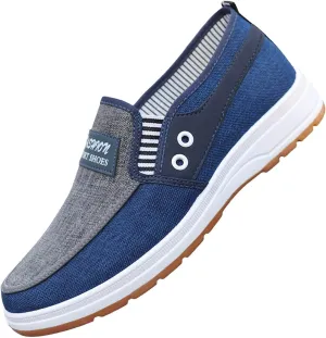 Men's Sneakers Fashion All Season Men Casual Shoes Flat Non Slip Soles Canvas Lightweight Slip On Comfortable Features: