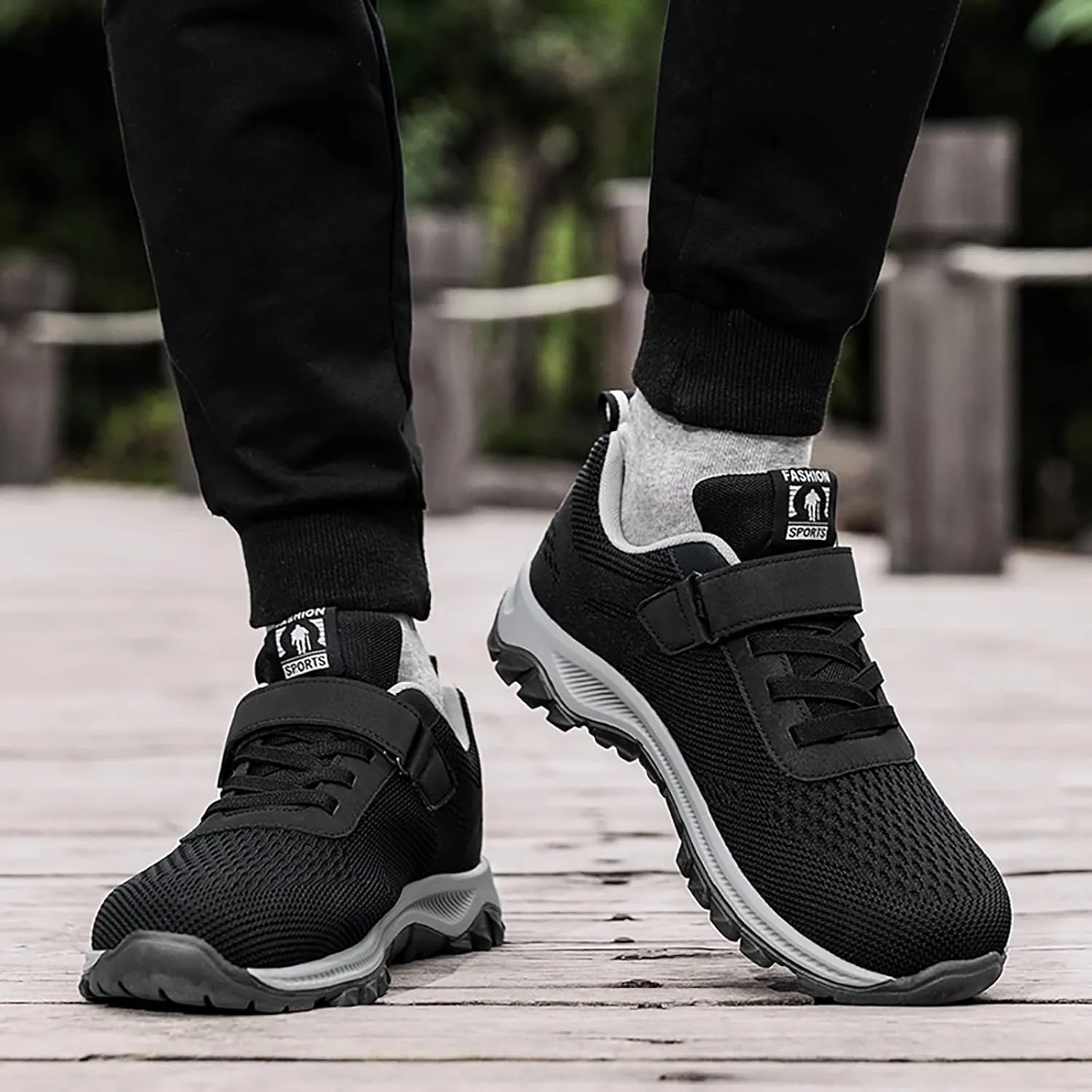Men's Sneakers Low Top Breathable Strap Casual Lightweight Sports Men Shoes
