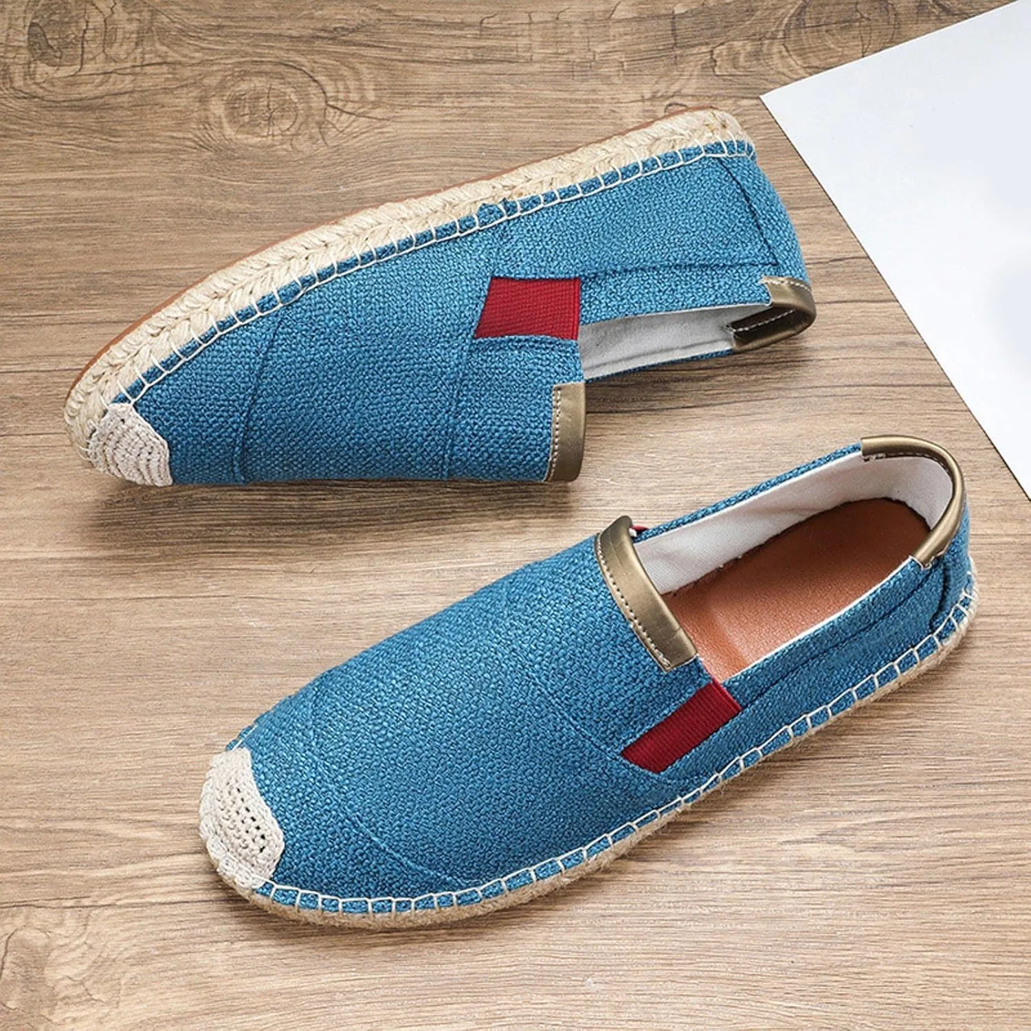 Men's Sneakers Men Casual Shoes Fashionable New Pattern Simple Canvas Flat Bottomed Slip On Comfortable and Trend Shoes