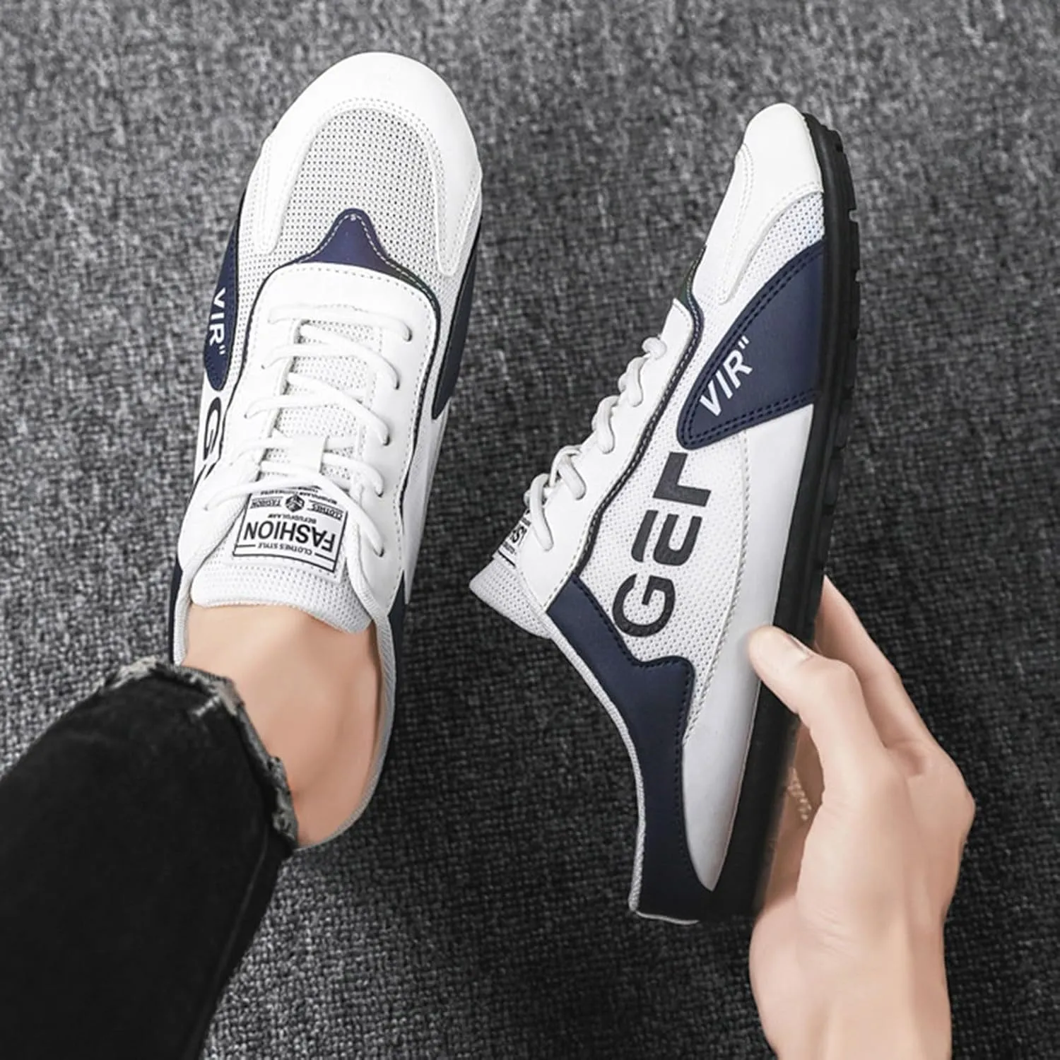 Men's Sneakers New Men's Shoes Trend Versatile Casual Shoes Lazy Man Half Slipperboard Male
