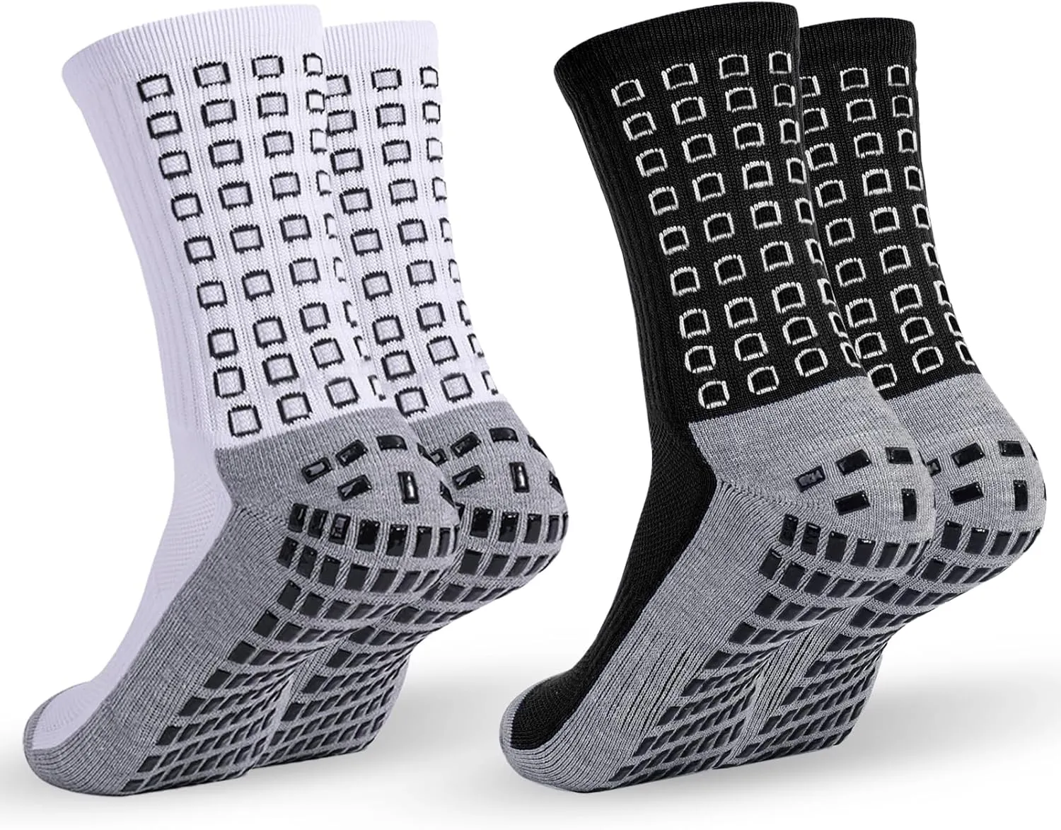 Men's Soccer Socks Grip Anti Slip Athletic Socks for Men Football Basketball Grip Pads Versatile Pairings…