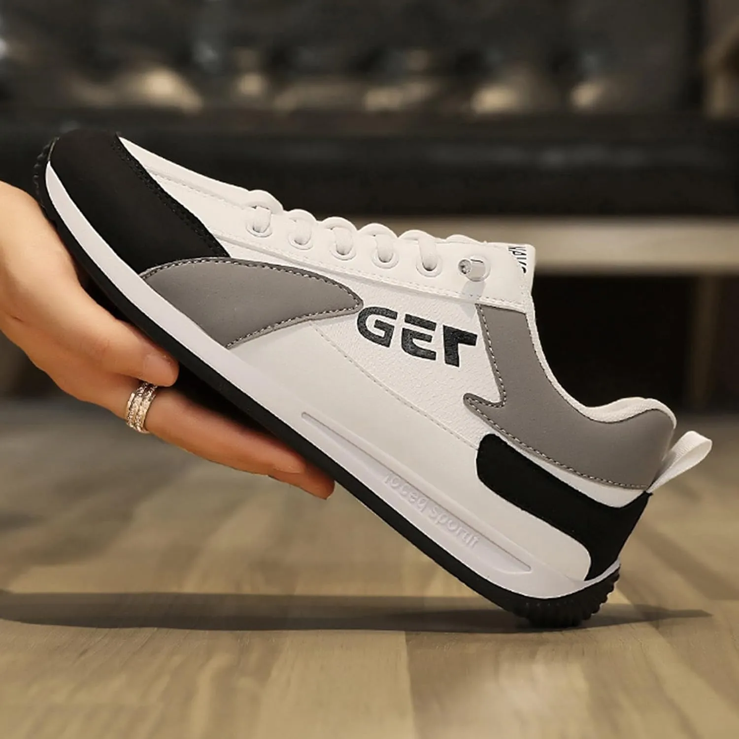 Men's Sport Breathable Mesh Shoes Casual Sneaker Mesh Breathable Walking Shoe Lightweight Elderly Slip On Shoes
