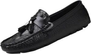 Men's Tassel Loafers – Breathable Leather Driving Shoes, Flexible Slip-Resistant Casual Slip-Ons, Comfortable and Stylish