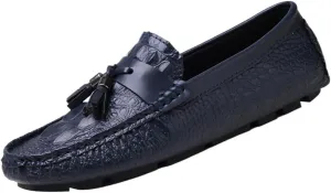 Men's Tassel Loafers – Breathable Leather Driving Shoes, Flexible Slip-Resistant Casual Slip-Ons, Comfortable and Stylish