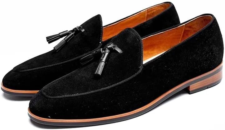 Mens Tassel Loafers Dress Shoes Tuxedo Walking Shoes for Work Office Dress Outdoor