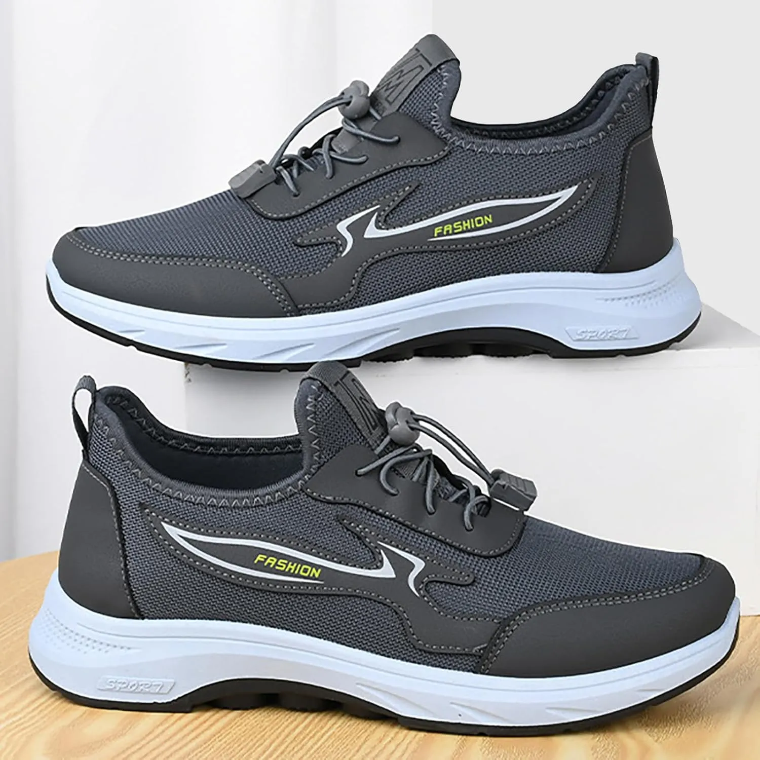 Mens Tennis Shoes Men Flyweaving Mesh Sports Casual Socks Shoes Breathable Plus Size Lightweight Running Sneakers
