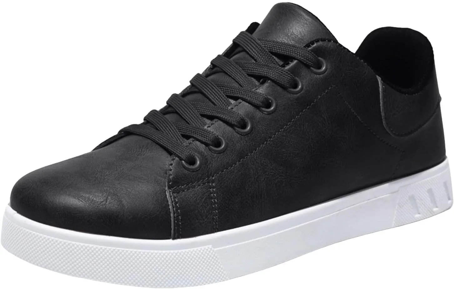 Mens Tennis Shoes Men's Fashionable Low Top Trendy White Shoes with Toe Lace Up Popular Comfortable Casual