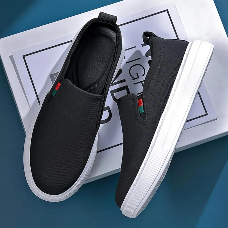 Men's Trendy Solid Slip On Loafer Shoes Casual Summer Breathable Soft Sole Loafers Comfy Non Slip Casual Breathable Shoes