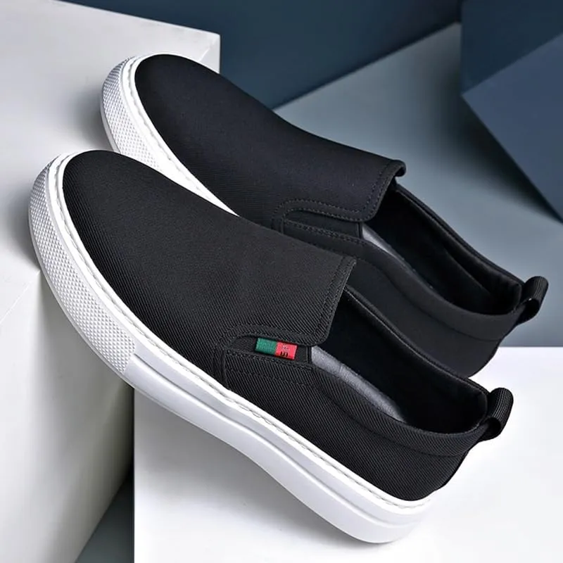 Men's Trendy Solid Slip On Loafer Shoes Casual Summer Breathable Soft Sole Loafers Comfy Non Slip Casual Breathable Shoes