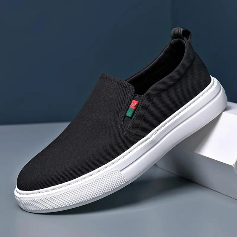 Men's Trendy Solid Slip On Loafer Shoes Casual Summer Breathable Soft Sole Loafers Comfy Non Slip Casual Breathable Shoes