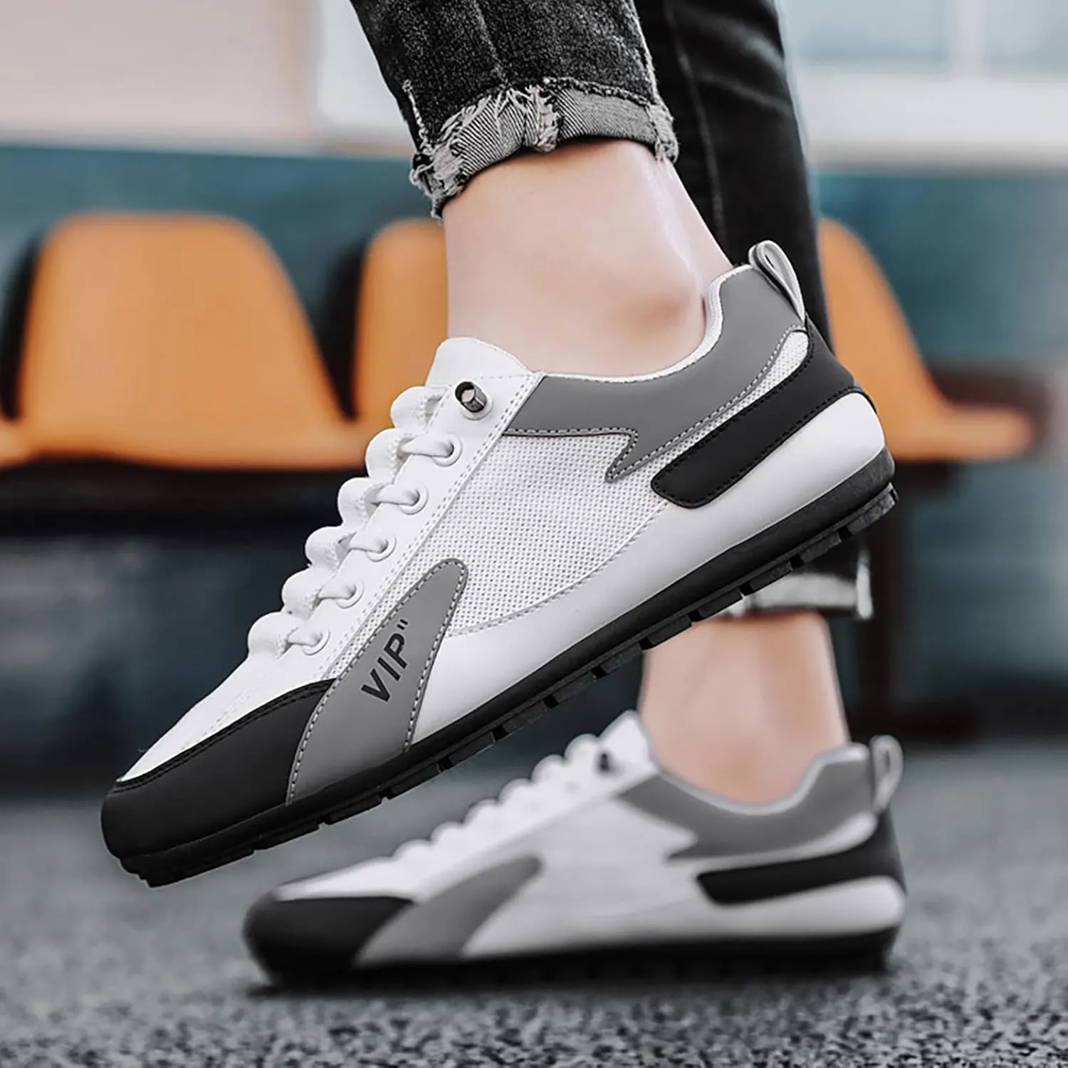 Men's Walking Shoes Basketball Walking Shoes for Men Shoes for Everyday and Travel Slip on Sneakers Men