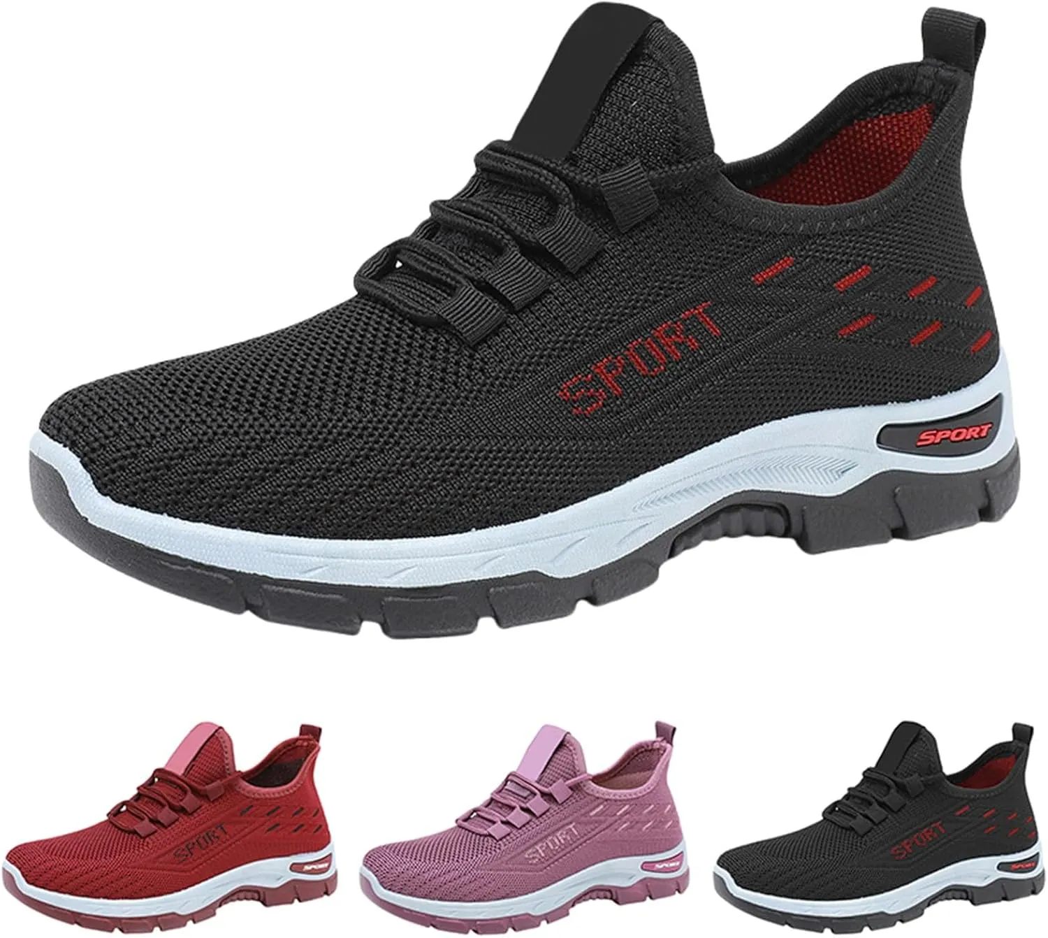 Men's Walking Shoes Fashion Sneakers Breathable Casual Running Non Slip Mesh Comfortable Outdoor Sport Shoes