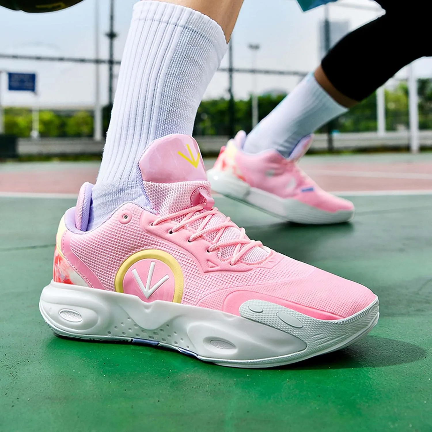 Mens Womens Basketball Shoes Lightweight Wear Resistant Comfortable Breathable Sneakers