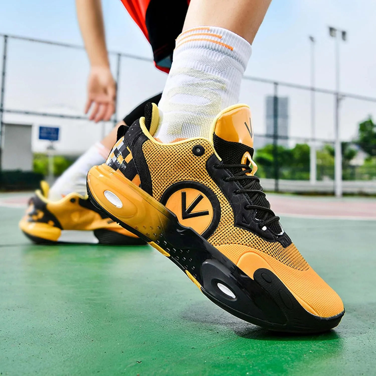 Mens Womens Basketball Shoes Lightweight Wear Resistant Comfortable Breathable Sneakers