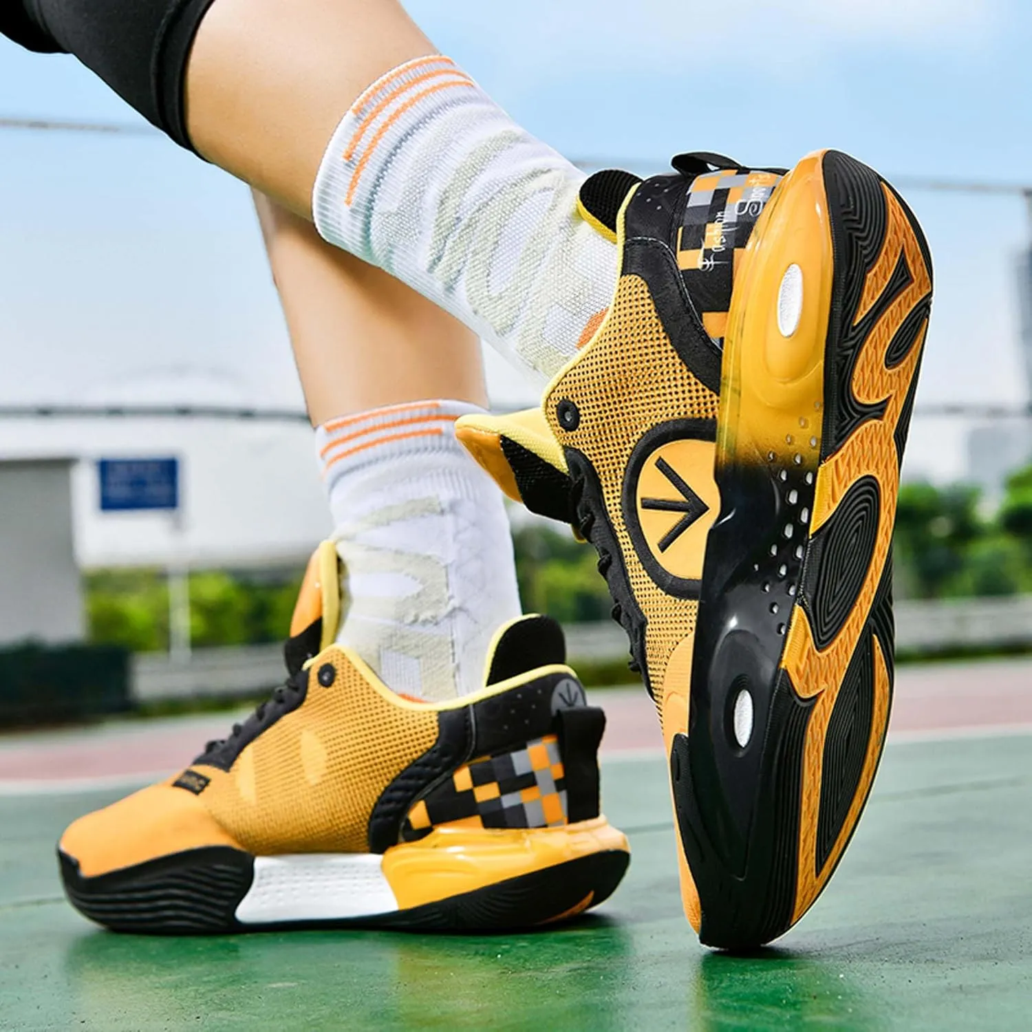 Mens Womens Basketball Shoes Lightweight Wear Resistant Comfortable Breathable Sneakers