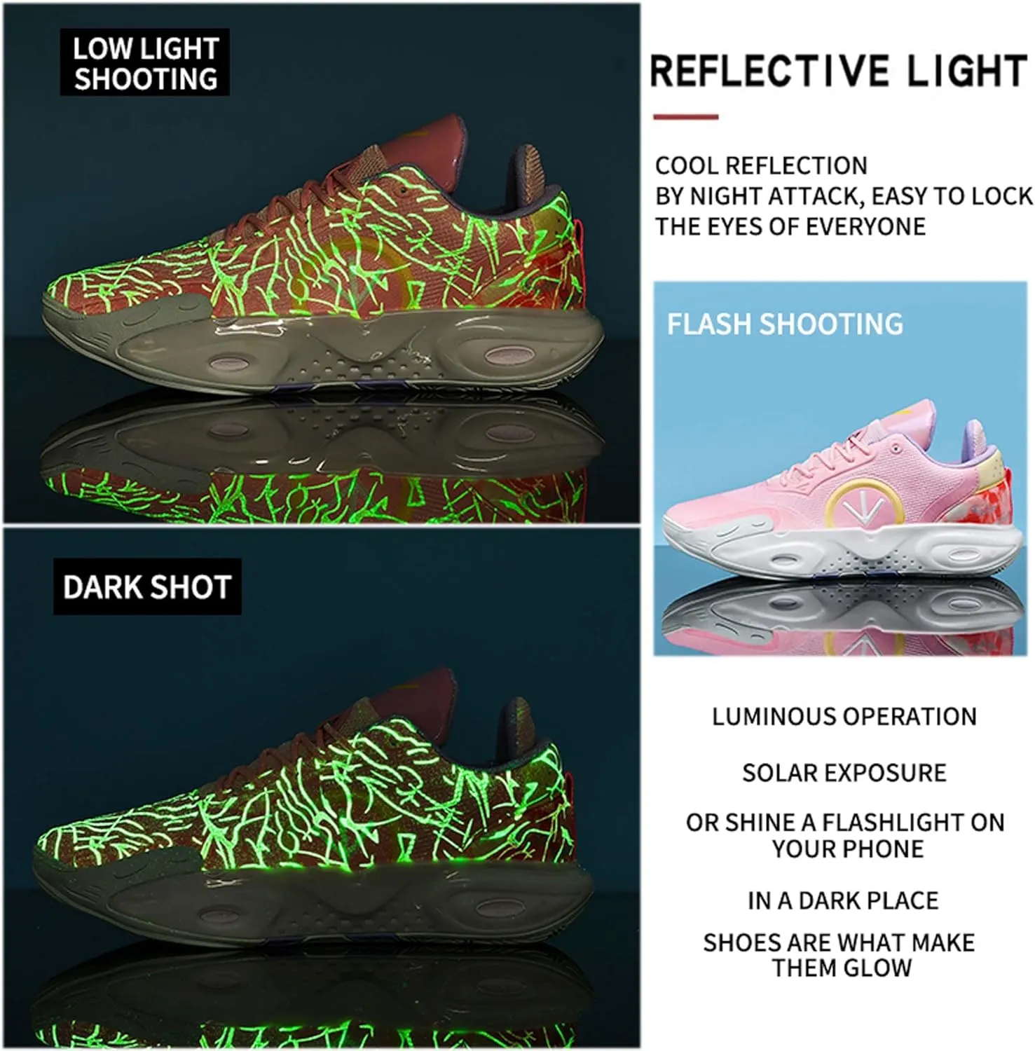 Mens Womens Basketball Shoes Lightweight Wear Resistant Comfortable Breathable Sneakers