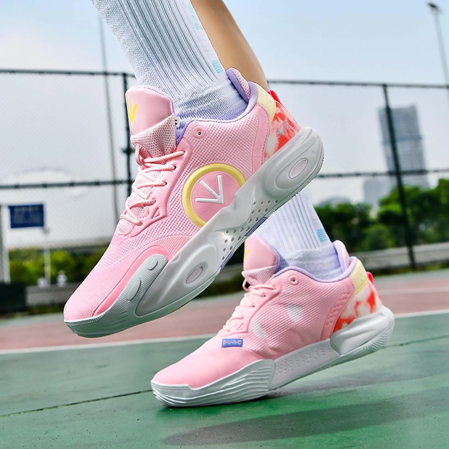 Mens Womens Basketball Shoes Lightweight Wear Resistant Comfortable Breathable Sneakers