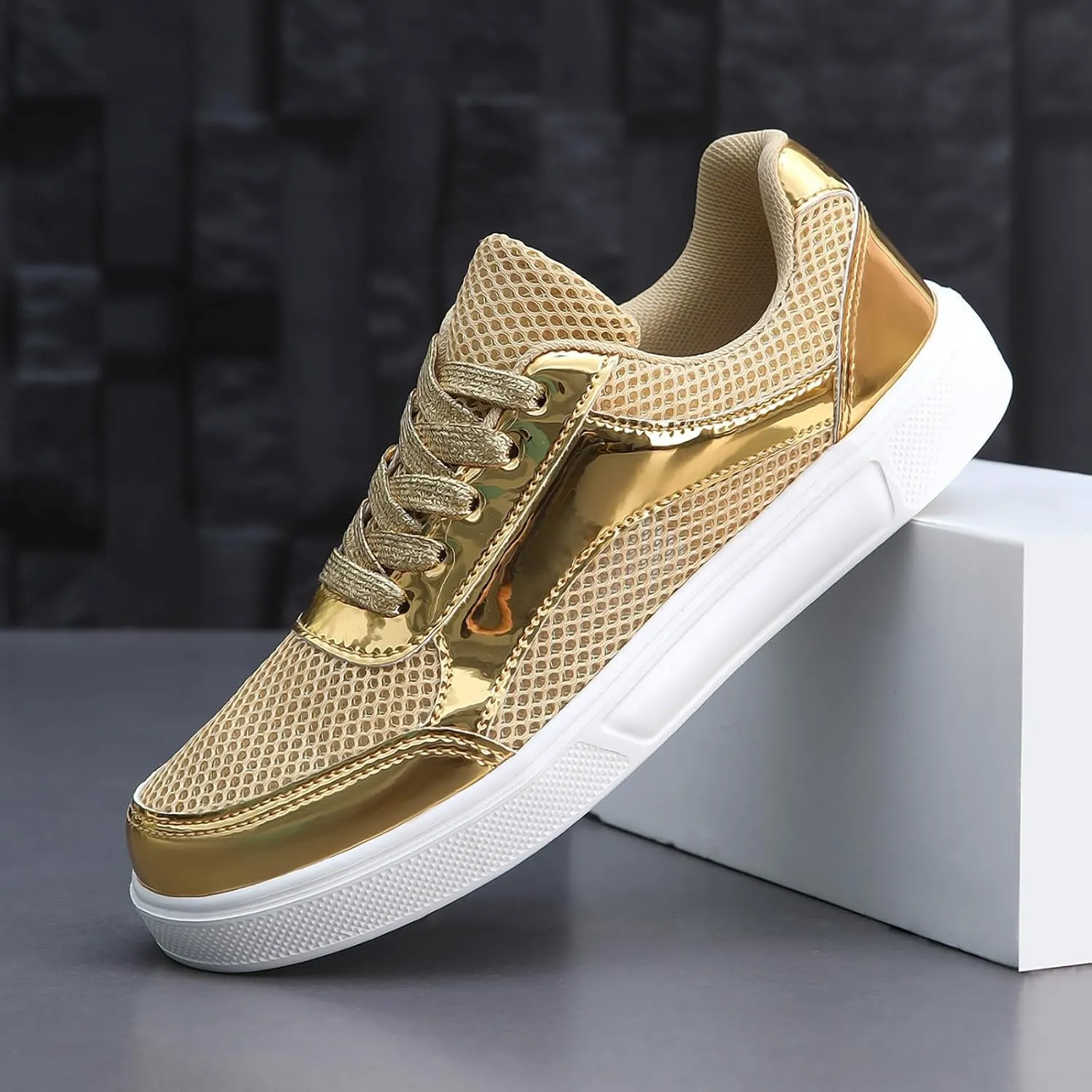 Mesh Light Womens Running Shoes Fashion Breathable Lace up Casual Summer Comfortable Outdoor Flat Bottom Walking Running Sneakers for Ladies