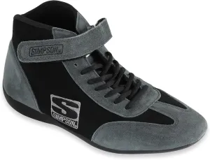 MT105BK Driving Shoe - Fusion - Mid-Top - SFI 3.3/5 - Suede Outer - Nomex Inner - Black/Gray - 10.5 Mens / 12 Womens - Pair
