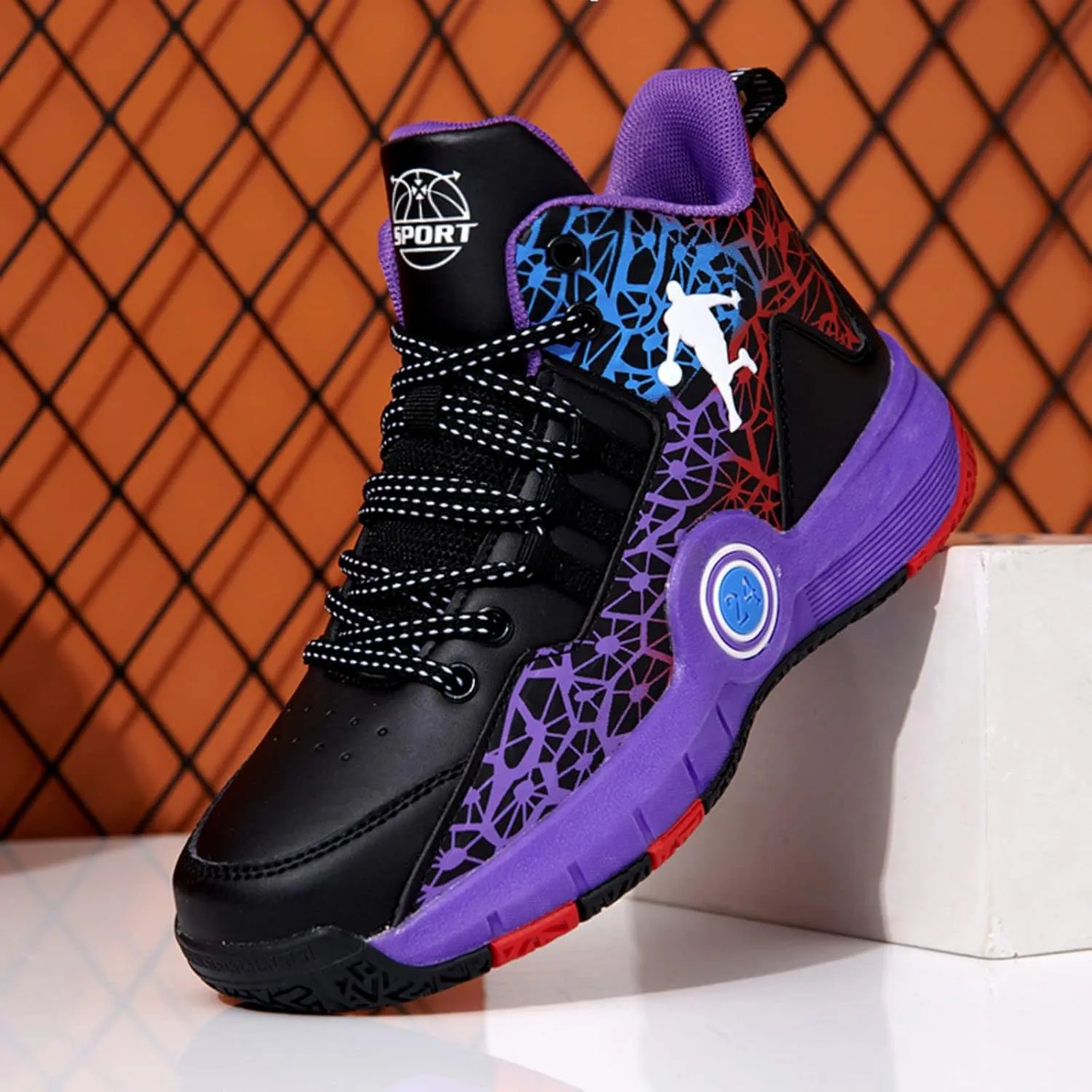 New Anti Slip and wear-Resistant Sports Basketball Shoes for Children