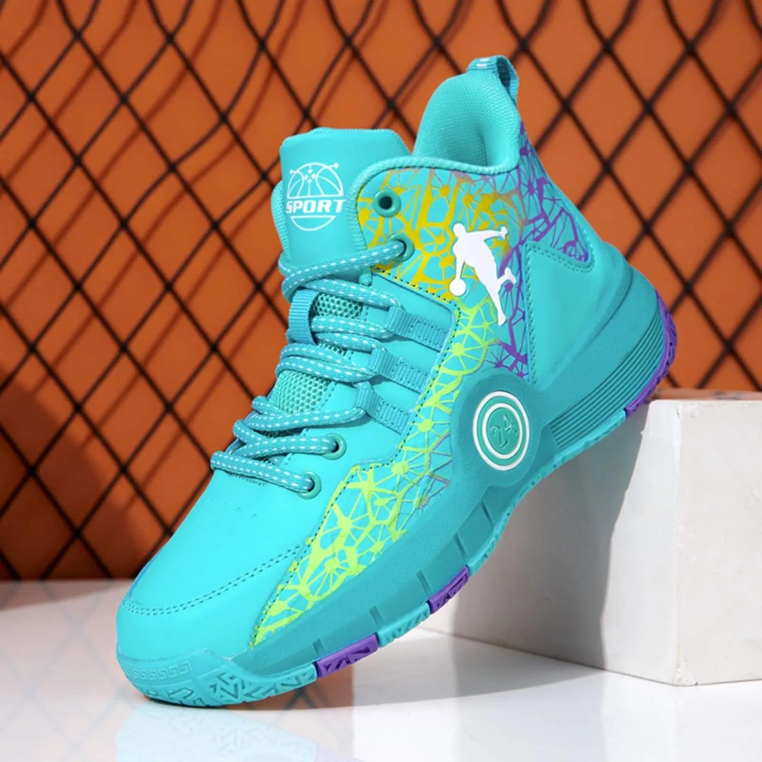 New Anti Slip and wear-Resistant Sports Basketball Shoes for Children