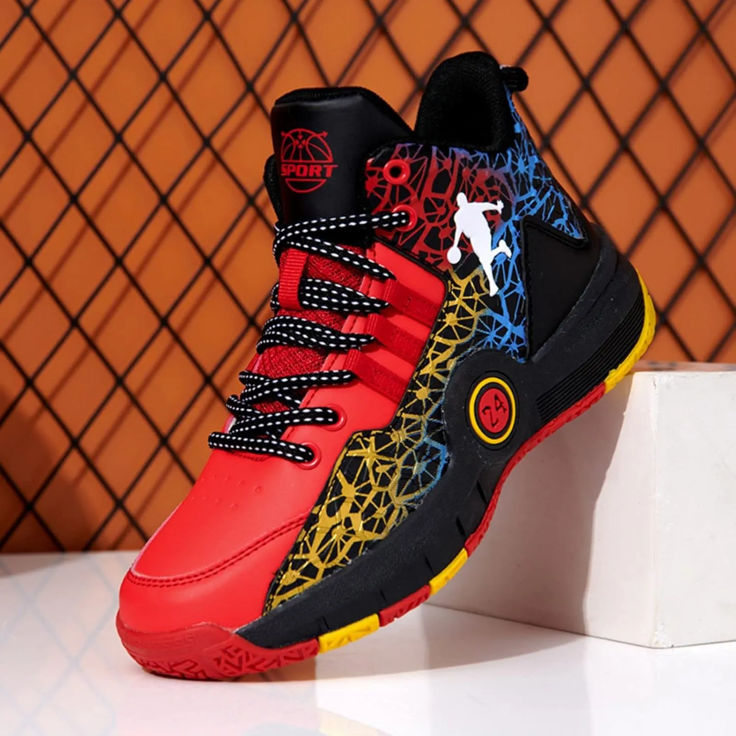 New Anti Slip and wear-Resistant Sports Basketball Shoes for Children