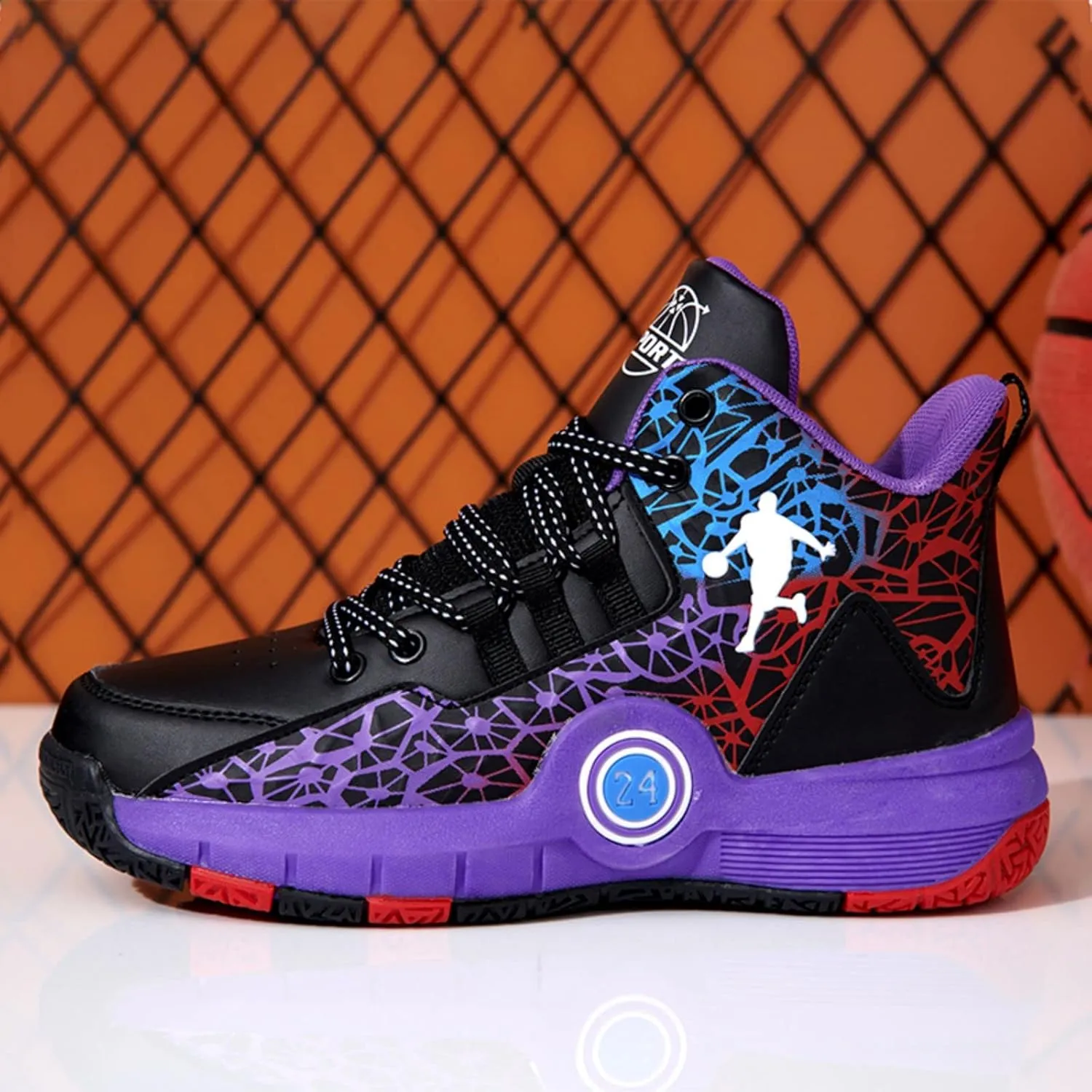 New Anti Slip and wear-Resistant Sports Basketball Shoes for Children
