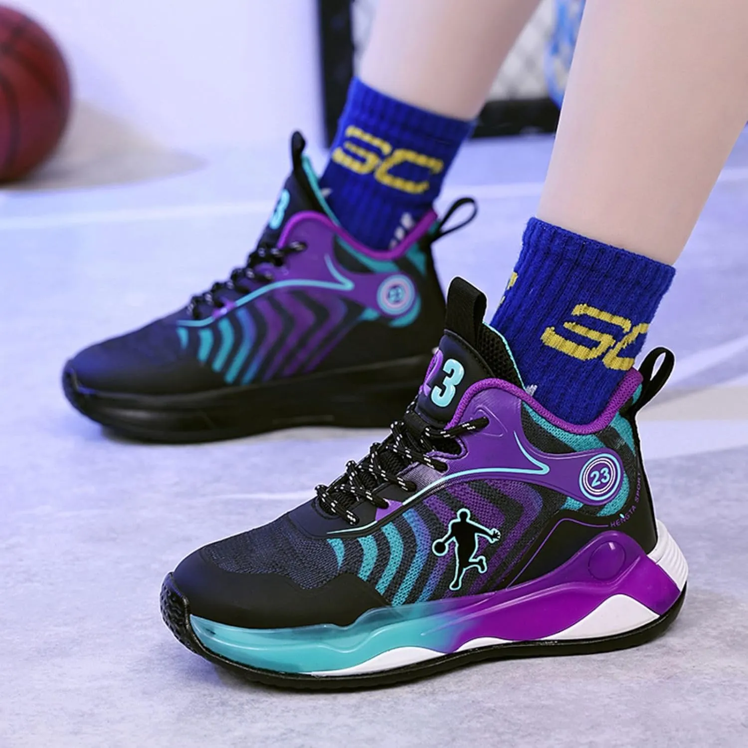 New Children's Non Slip Sports Basketball Shoes