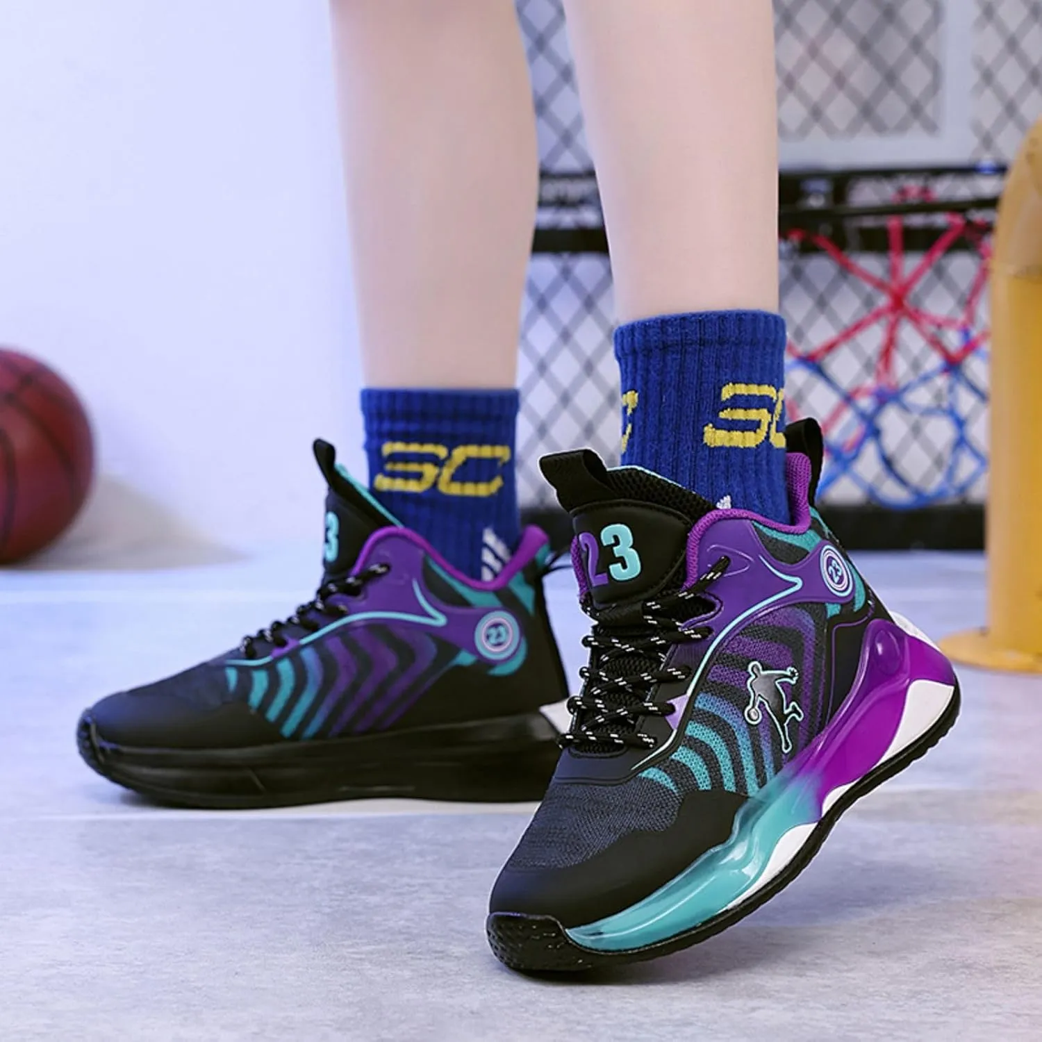 New Children's Non Slip Sports Basketball Shoes