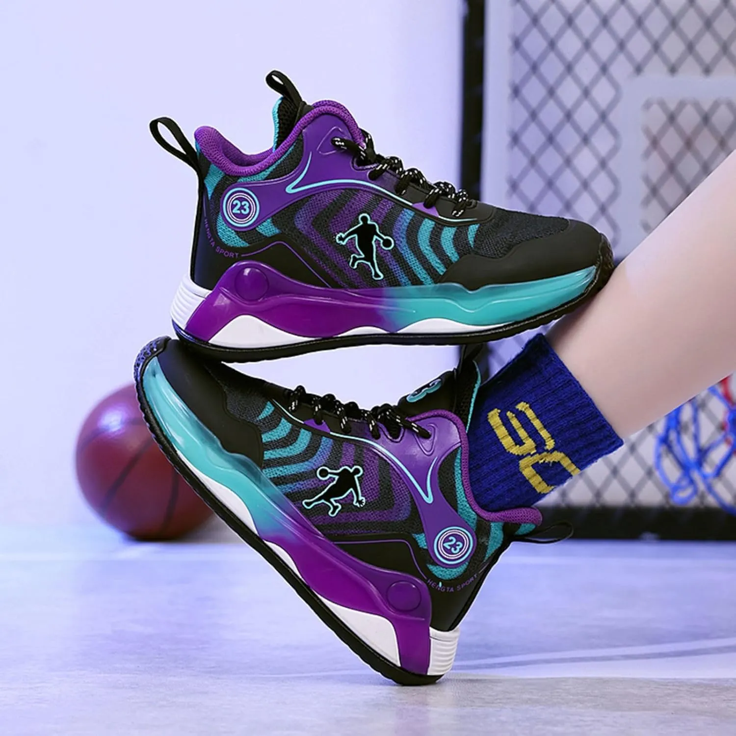 New Children's Non Slip Sports Basketball Shoes