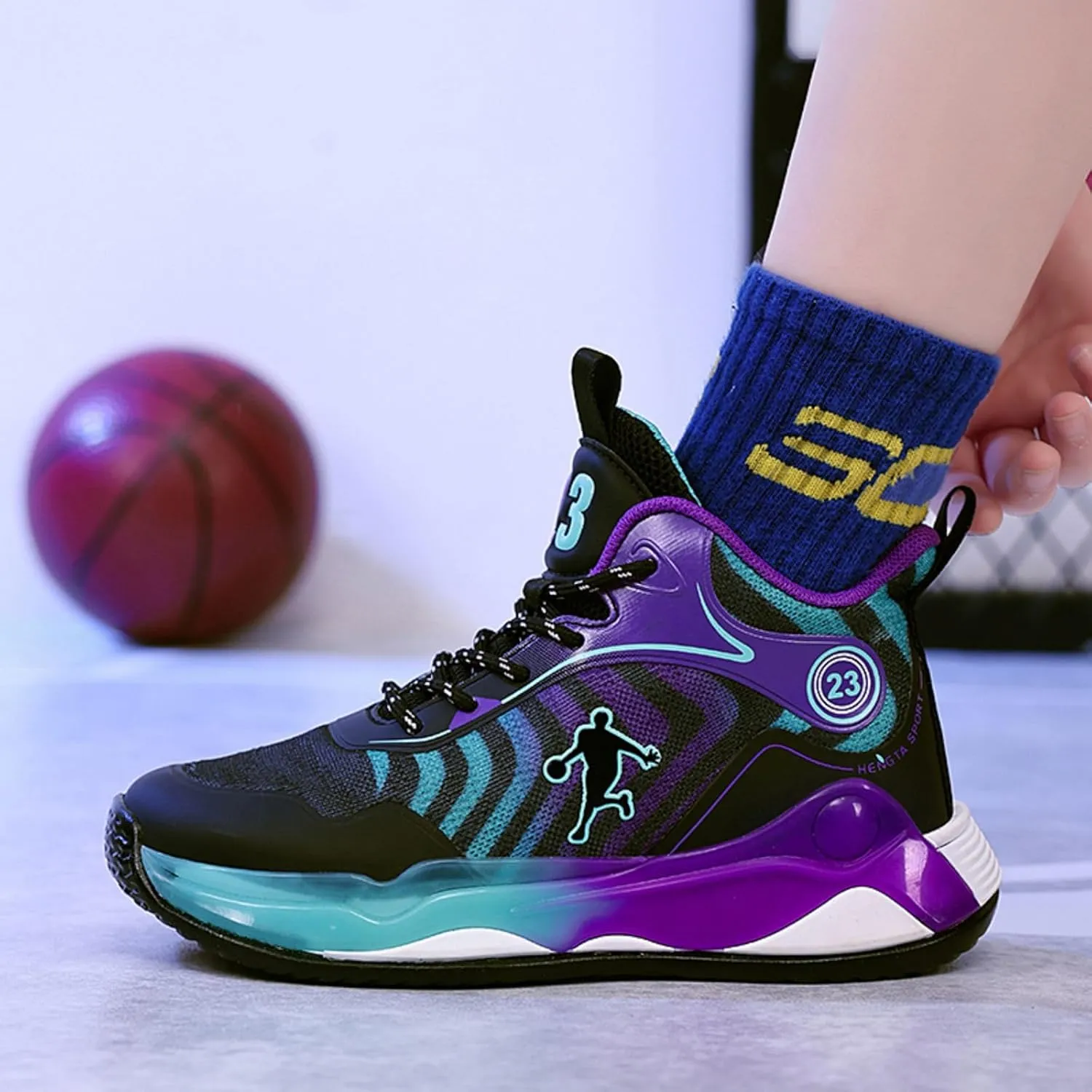 New Children's Non Slip Sports Basketball Shoes