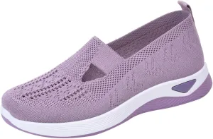 Orthopedic Casual Sneakers for Women Slip On Walking Shoes with Arch Support Comfortable Loafers Plantar Fasciitis Relief Foot Heel Pain Diabetic