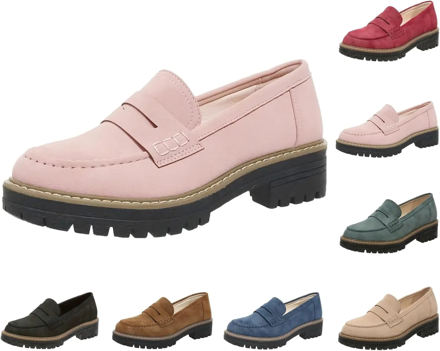 Orthoture-Orthopedic Platform Loafers Comfortable Slip Resistant Loafers with Breathable Arch Support Wide Toe Loafers