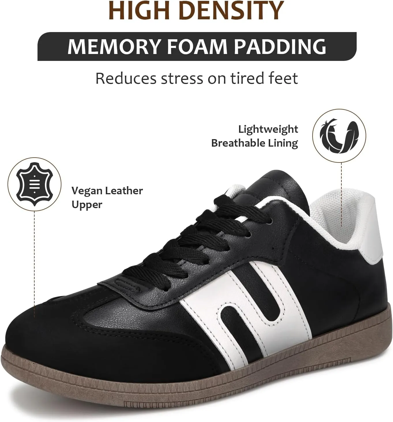 Padgene Womens Fashion Sneakers Women's Retro Shoes Casual Tennis Comfortable Walking Shoes Lace-Up Non Slip Sneakers for Women