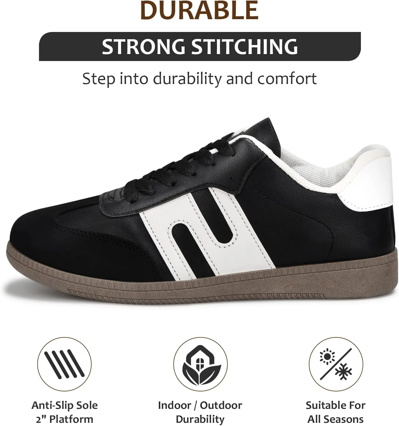 Padgene Womens Fashion Sneakers Women's Retro Shoes Casual Tennis Comfortable Walking Shoes Lace-Up Non Slip Sneakers for Women