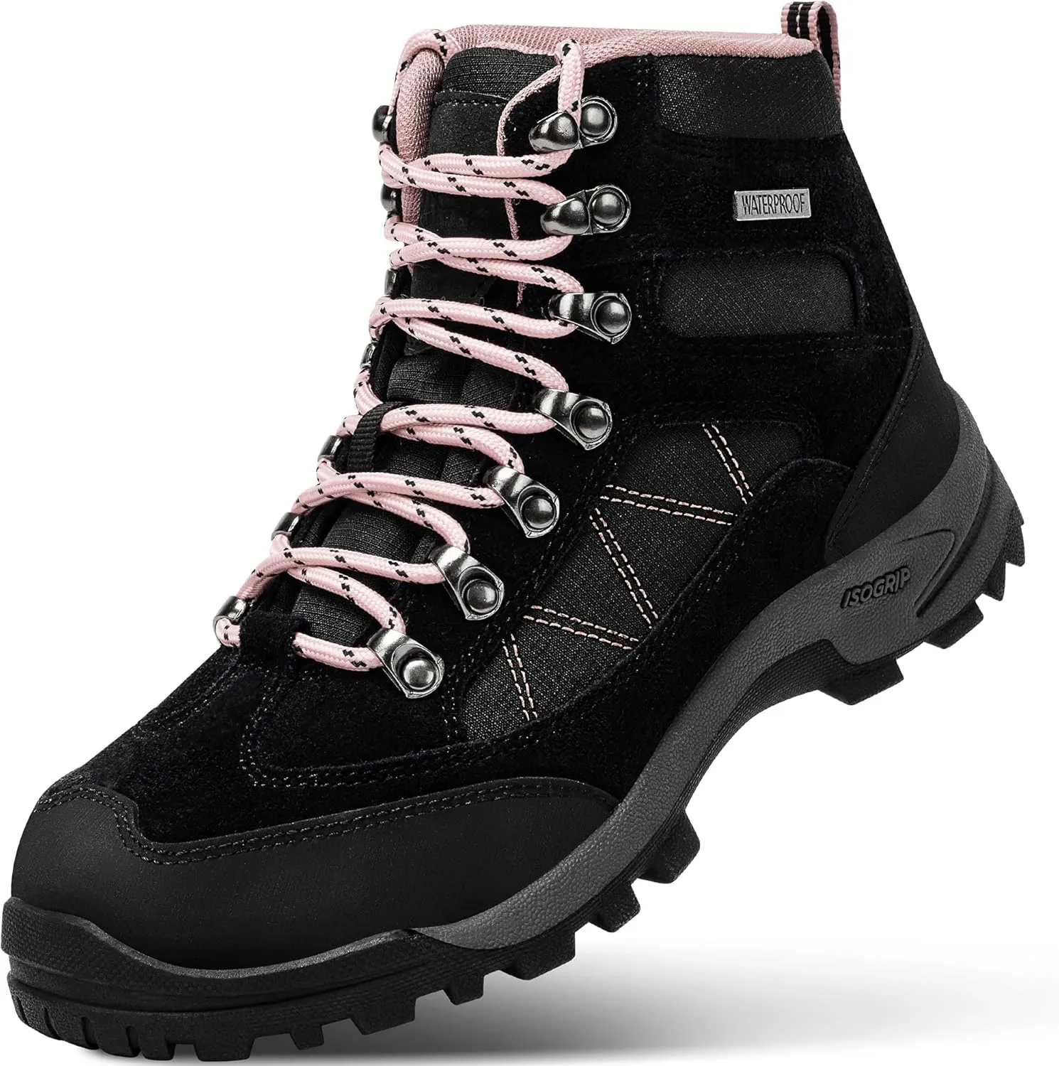 R CORD Hiking Boots Womens Waterproof Outdoor Womens Hiking Boots Trekking Camping Trail Boots