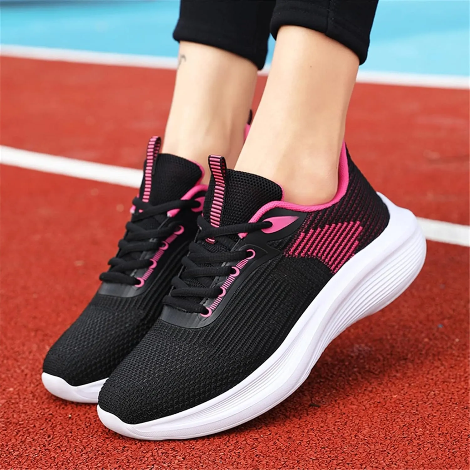Running Shoes Womens Black Womens Non Slip Work Shoes Food Service All Black Black Non Slip Nurse Shoes for Women Women's Sneakers Wide Zapatos OrtopéDicos para Trabajo De Mujer Restaurante