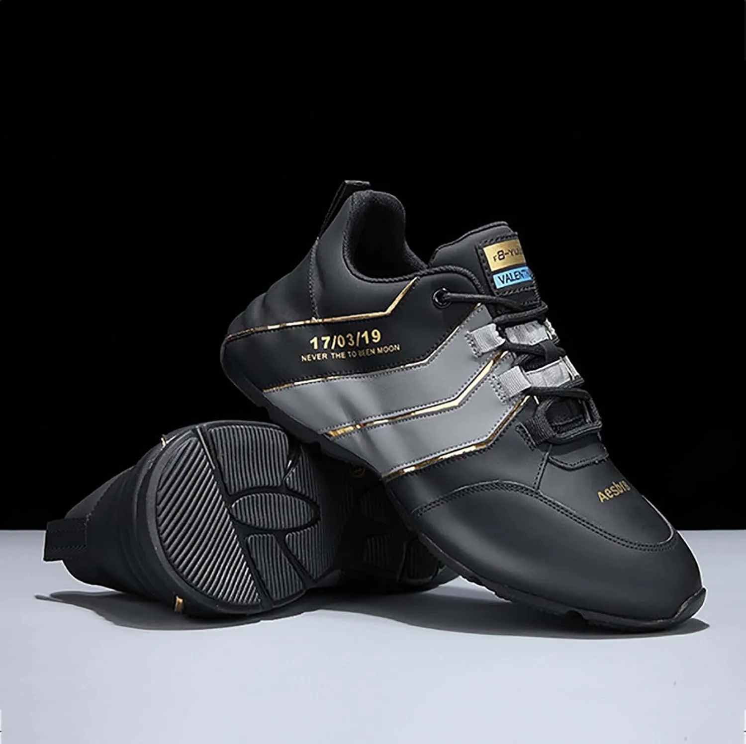 Sneakers Business Breathable Lace Up Sports Shoes for Men Shoes Fashion Casual for Walking Leather