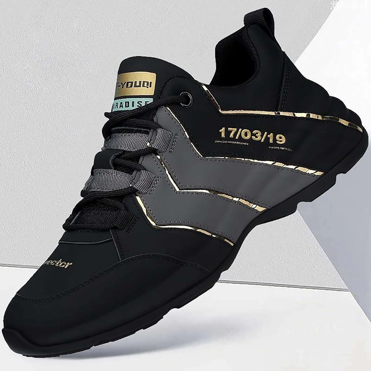 Sneakers Business Breathable Lace Up Sports Shoes for Men Shoes Fashion Casual for Walking Leather