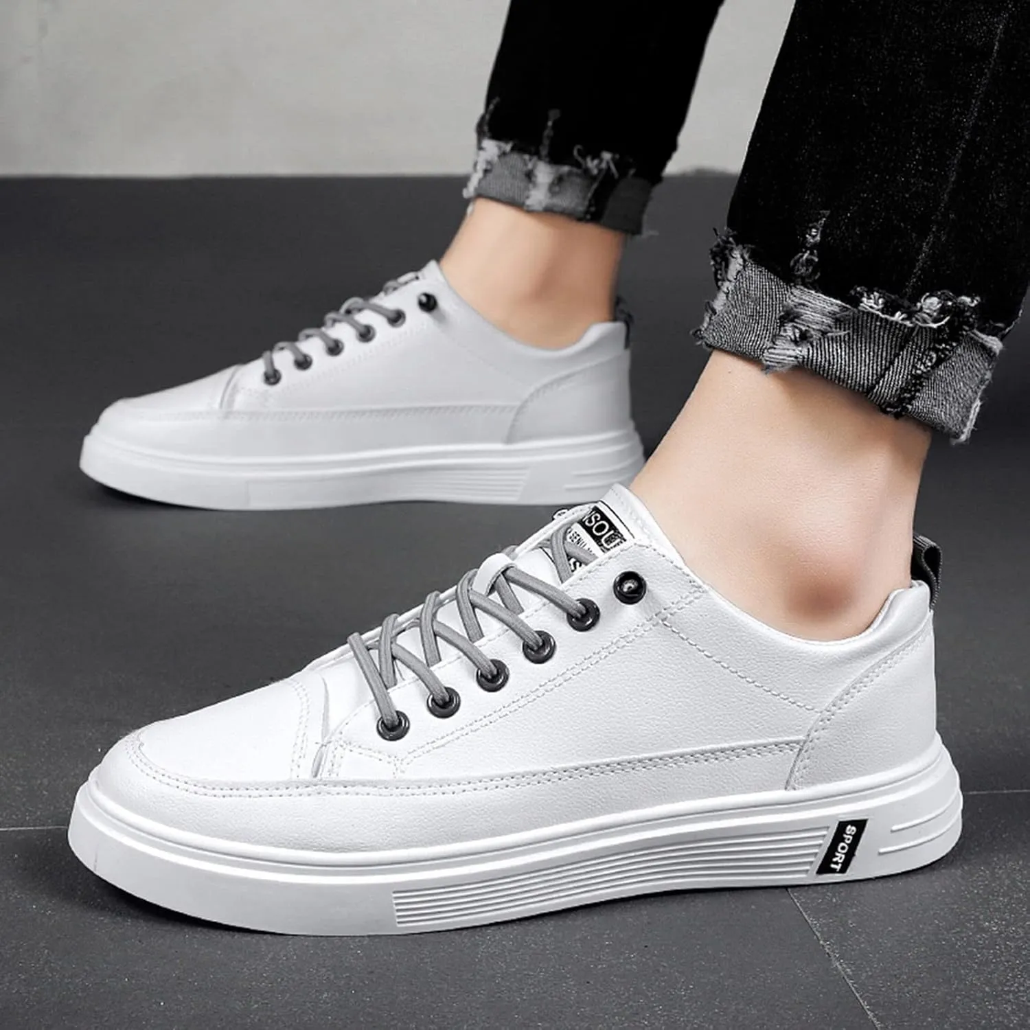 Sneakers Business Breathable Men All Breathable Leather Casual