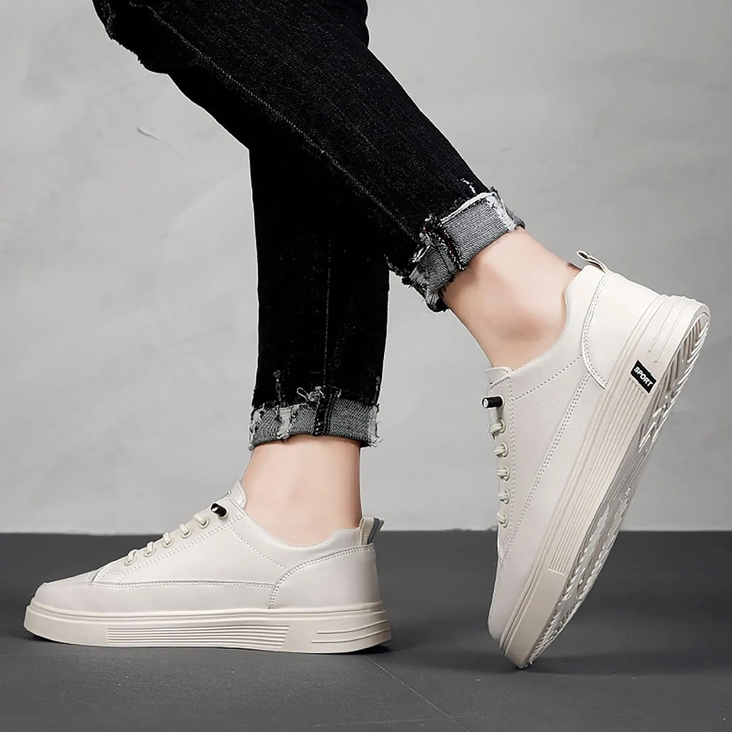 Sneakers Business Breathable Men All Breathable Leather Casual